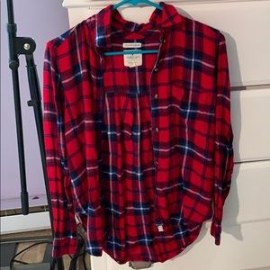American Eagle Red White and Blue Flannel